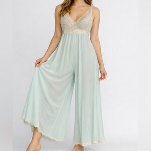 RARE Vintage 60s Hollywood Vassarette Crepelon Lingerie Pant Gown Boudoir Pin-Up